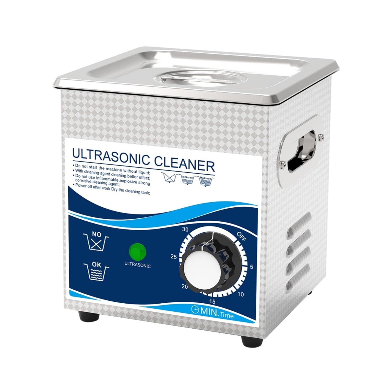 1.3L 120W Ultrasonic Cleaner For Glasses Jewellery Watches Spare Part Oil Rust Injector Fuel Nozzle Spark Cleaning ,Strong Cleaning