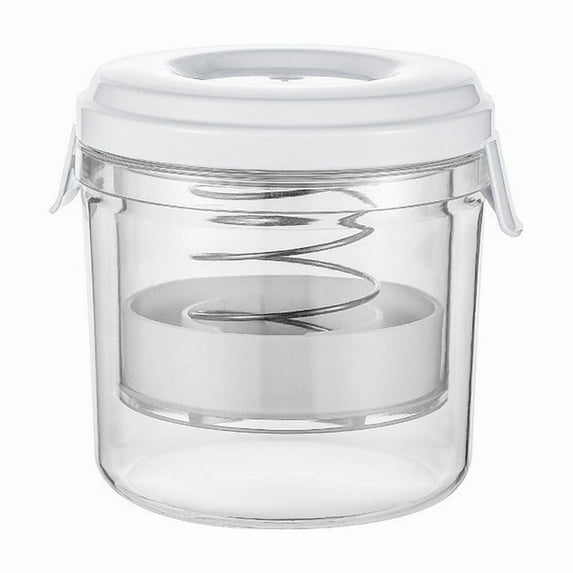 1.3L Fermentation Crock Food-Grade Plastic Pickle Press Container with Mesh Filter Weighted Plate for Kimchi Sauerkraut Making