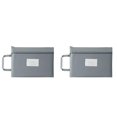 thumbnail image 1 of 1-3PC A4 Document Bag with Handle Double Pocket Zippered Canvas File Pouch Oxford Fabric with Card Pocket for Paper Book Project Office Travel, 1 of 6