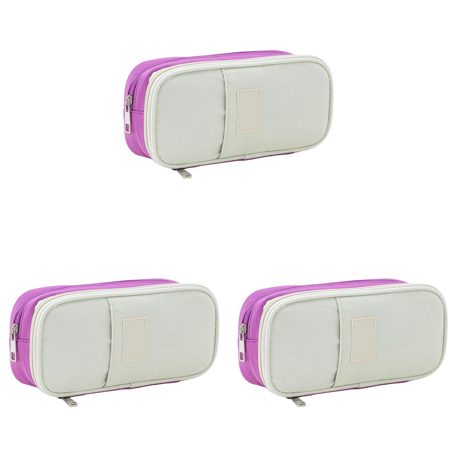 1-3PC Big Capacity Pencil Pen Case Large Storage High Bag Pouch Holder Box Organizer with Zipper for Office Travel Home