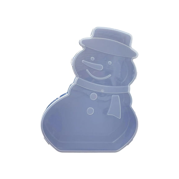 1-3PC Christmas Serving Tray with Lid Cute Snowman Snowflake Tree Storage Container Snack Platter for Candy Cookie Dessert Cheese Fruit Nuts Popcorn Holiday Home Office Picnic Camping