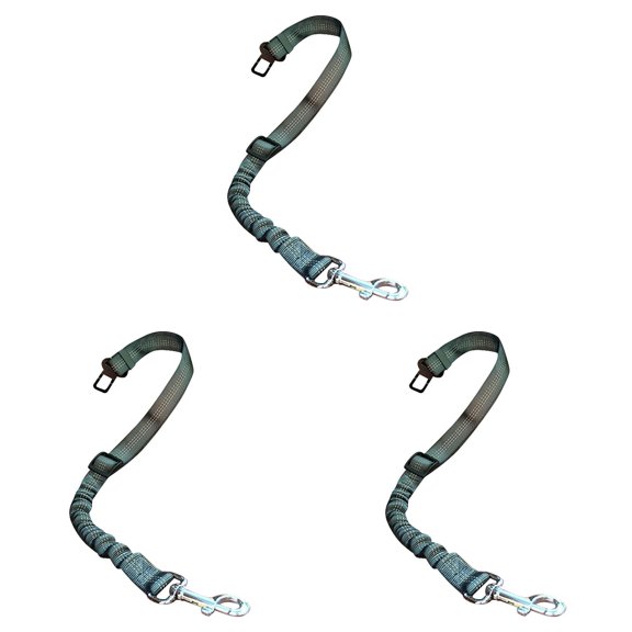 1-3PC Dog Seat Belt for Car Adjustable with Elastic Bungee Buffer Heavy Duty Reflective Safety Tether Leash Retractable Pet Travel Anti Shock 30Inch