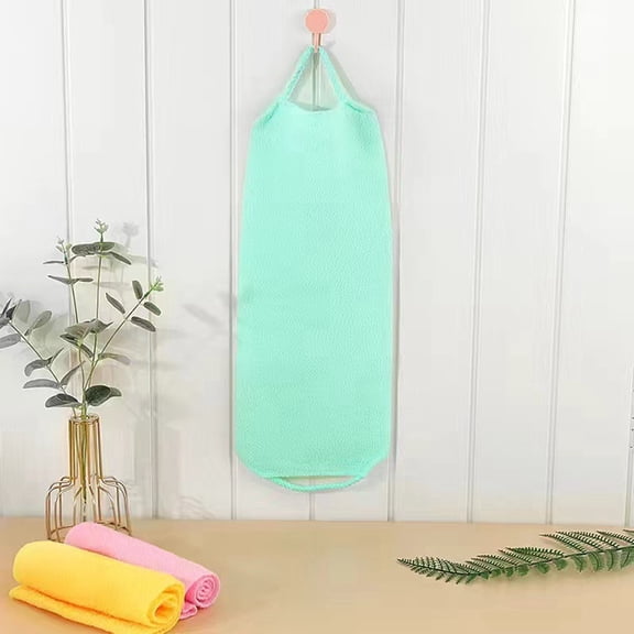 1-3PC Exfoliating Back Scrubber with Handles Nylon Back Exfoliator Washers Scrubbers Stretchable Pull Strap for Body Shower Bath