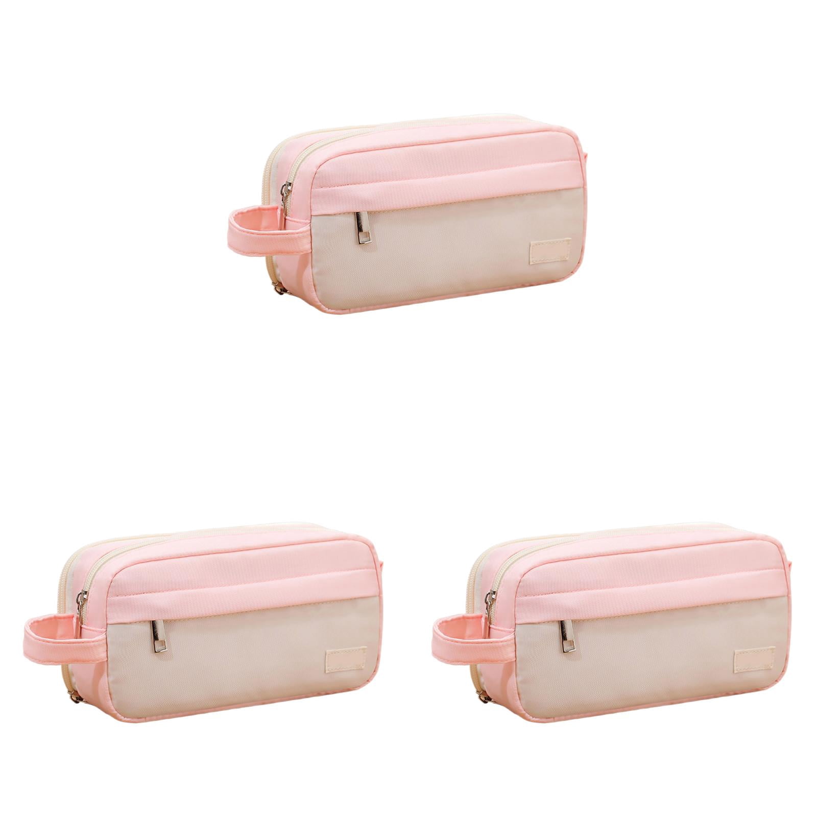 1-3PC High Capacity Pencil Case Large Capacity Pencil Pouch Big Pencil Bag Organizer Box Pen Case Portable Journaling Supplies with Easy Grip Handle for Office Home Travel