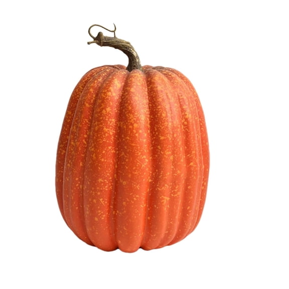 1-3PC Large Fake Pumpkins 8 Inch Artificial Foam Pumpkins for Fall Decorating Orange Decorative Pumpkins for Autumn Halloween Thanksgiving Harvest Home Table Centerpiece Indoor Outdoor