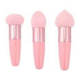 thumbnail image 1 of 1/3PC Makeup Sponge with Handle, Cosmetic Sponge Brush, Soft Portable Dry and Wet Powder Makeup Tools, Useful Makeup Sponge Blender for Women Girls, Cosmetic Tool Supplies, 1 of 4