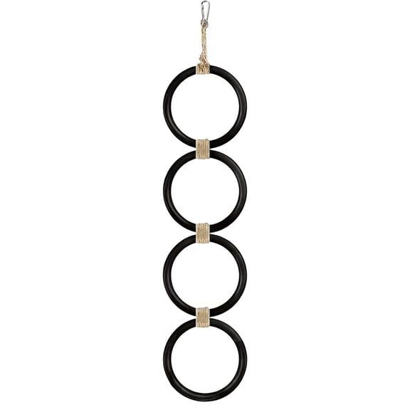 1-3PC Snake Climbing Rings with Chain for Ball Python Corn Snake Enrichment Toys Playground Reptile Tank Decor Accessories for Bearded Dragon Chameleon Iguana Gecko Lizard Parrot