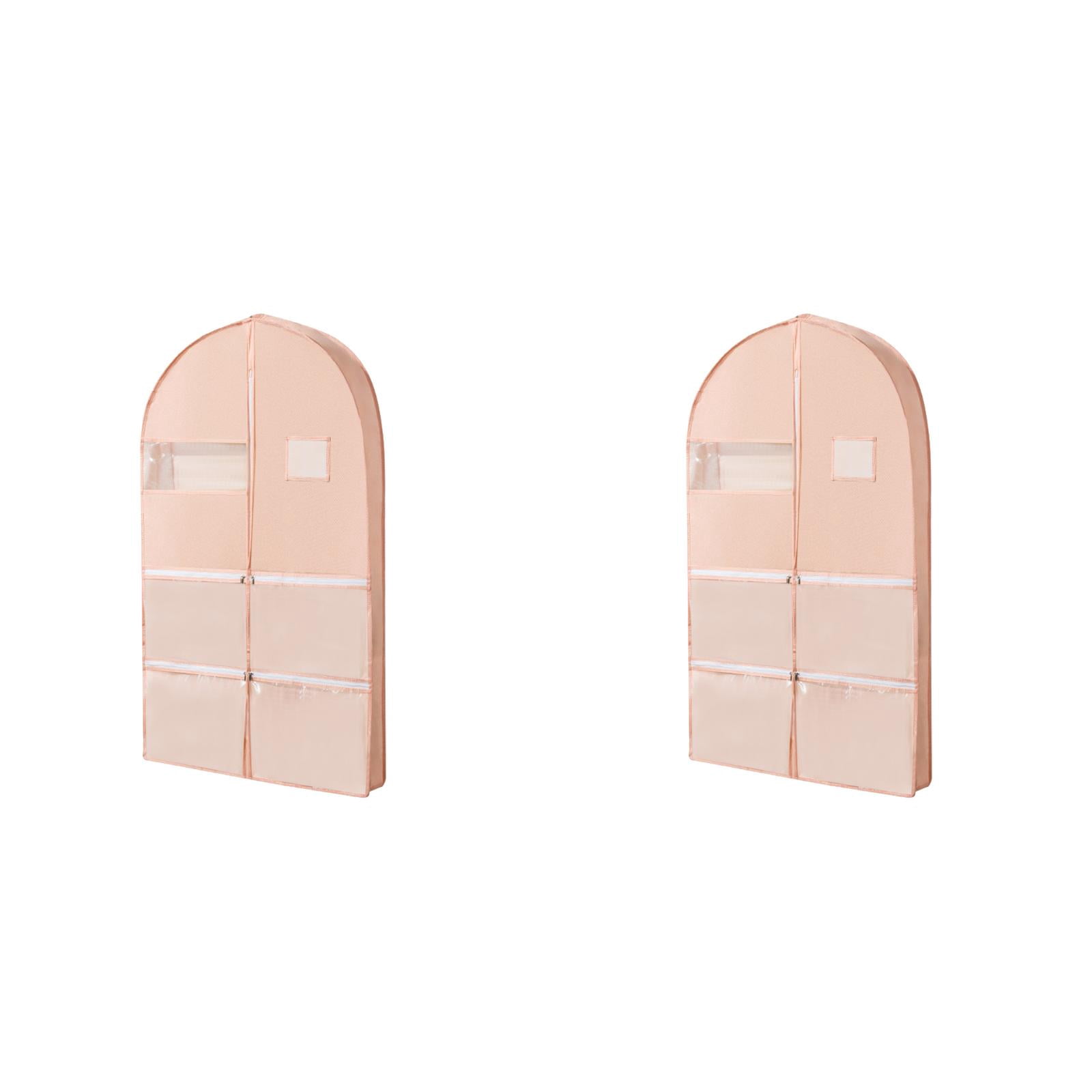 1-3PC Suit Bags Hanging Garment Bags with Window for Coats Jackets Dresses Closet Organizer Space Saving Storage Solution for Travel Packing Non Woven