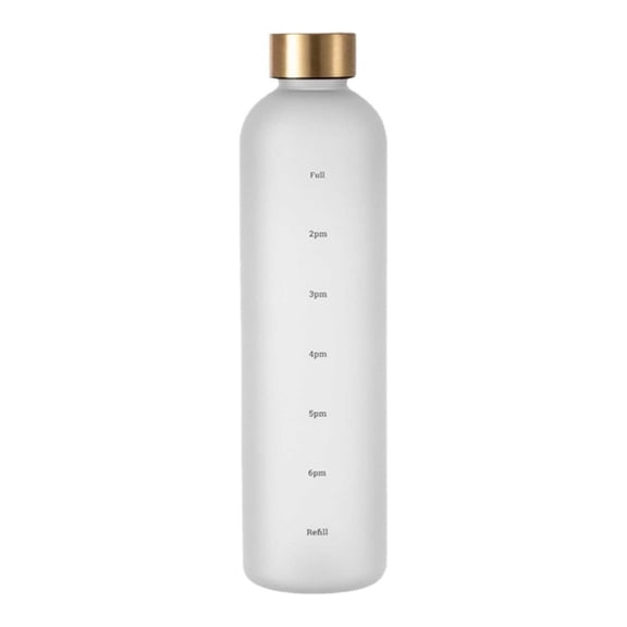 1-3PC Time Marked Water Bottle 1 Liter with Hourly Tracker, Leak-Proof Slim Hydration Bottle with Time Marker, Large Capacity Water Bottle for Women Men Fitness Office Outdoor Sports