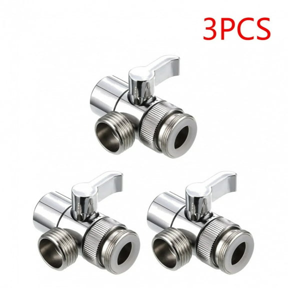 1-3PCS 3-way Sink Faucet Splitter Diverter Zinc Alloy  Valve Connector Toilet Water Tap Adapter Kitchen Bathroom Washbasin Showe