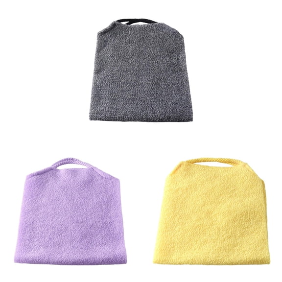1/3PCS Exfoliating Back Scrubber, Nylon Shower Bath Exfoliator Extended Length Body Scrub Towel Stretchable Pull Korean Washcloth Strap with Handles
