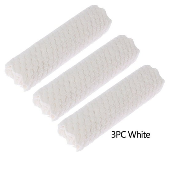 1/3PCS Glass Window Absorbent Kitchen Supplies Microfiber Cleaning Cloth Cleaning Rags Washing Towel Dishcloth WHITE 3PCS
