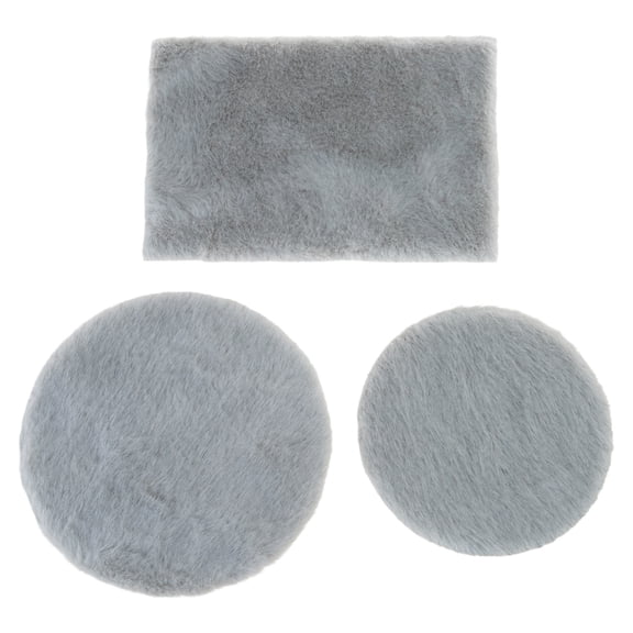 1. 3PCS Miniature Plush Rug For Accessories, Soft Washable Carpet Craft Model Scene Decorations