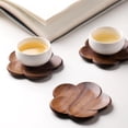 thumbnail image 1 of 1/3PCS Wood Coaster Cup Mat Flower Petal Drink Cup Mat Kungfu Tea Cup Mat, 1 of 11