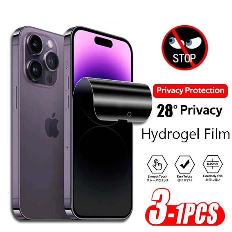 Pcs Anti Spy Hydrogel Film For Iphone Pro Max Plus Privacy