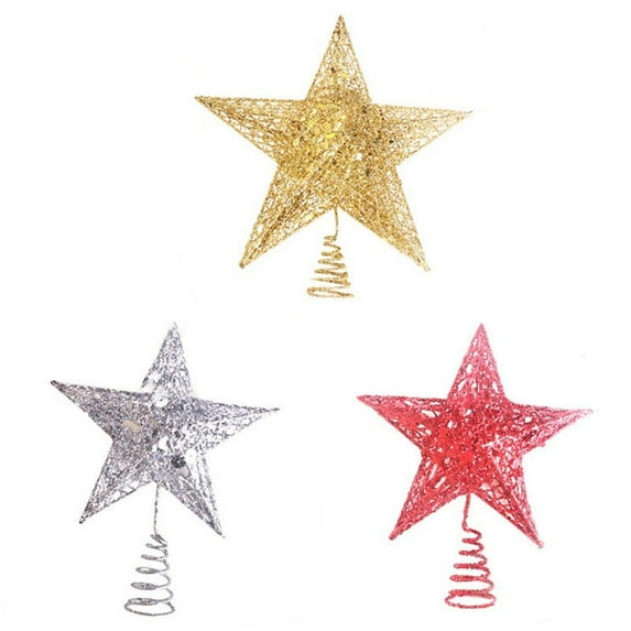 1/3Pcs Christmas Tree Topper Star Xmas Party Ornaments Home Decorations