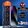 thumbnail image 1 of 1-3Pcs Dust Free Fliter Kit Privacy Anti-Spy 9H Tempered Glass Screen Protector For iPhone 15 14 Plus 13 12 mini 11 Pro XS Max For iPhone 12 2 Pieces, 1 of 5