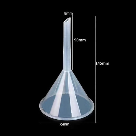 1/3Pcs Practical Durable Clear Portable Filling Small Bottles Lab Bottles, Essential Oils Kitchen Funnel Filling Tool Plastic Funnel Set Lab PP Funnels 1PC-75MM