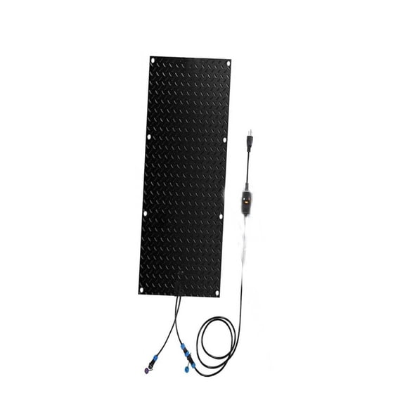 1/3Pcs Snow Melting Mat Heated Walkway Mat Black 10x30in 26x76cm Connectable With Power Cord Anti Slip Door Heating Pad ,Melts Quickly