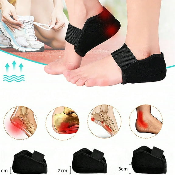 1-3cm Invisible Height Increase Silicone Socks Gel Heel Pad Orthopedic Arch Support Heel Cushion Soles Insole Foot Unisex