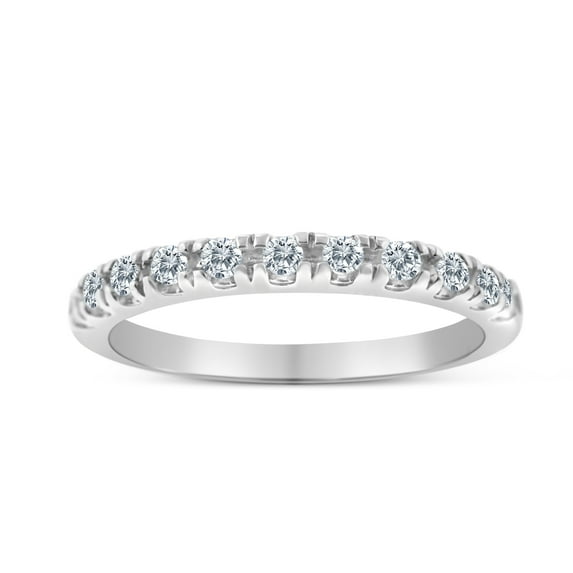 1/3ctw Diamond Wedding Band in 10K White Gold