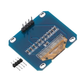 1.3inch OLED LCD Screen Module with Soldered 4 Pins I2C IIC Communication Display,White Display Color