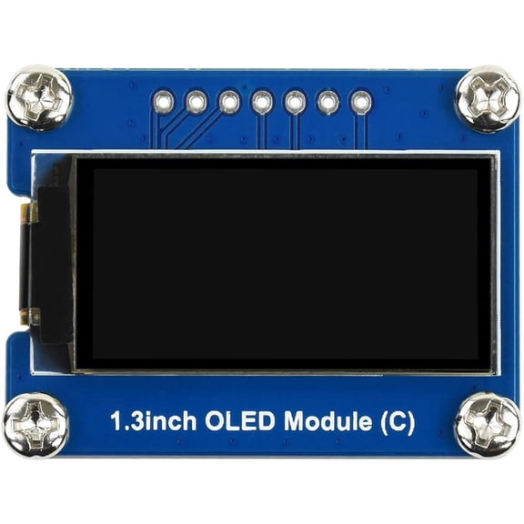 1.3inch OLED Module, 64128 Resolution Black/White Display Module with SPI and I2C Interface for