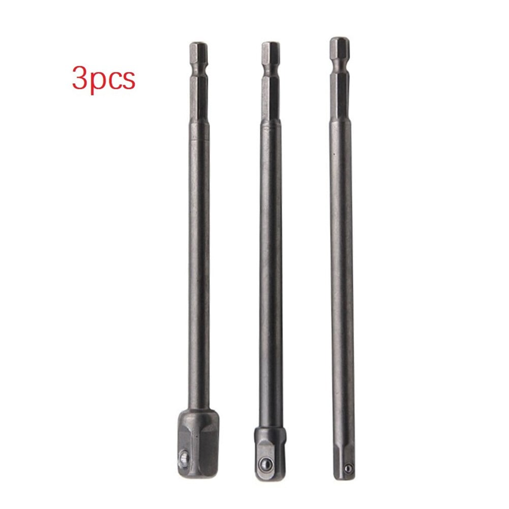 1 3pcs 150mm Impact Drill Bit Socket Adapter Set Extension Bar 1 4 3 8 1 2 Walmart