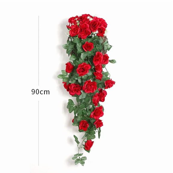 1/3pcs Artificial Flowers Rattan Fake Plants Vine Wall Hanging Roses Home DIY Wedding Garden Wreath Decor Christmas Decorative