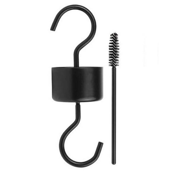 1/3pcs Hook+1/3pcs Brush Metal Ant Moat For Hummingbird Feeders Red Feeder Ant Guard 120x38mm Garden Bird Feeding Tools 1pc black
