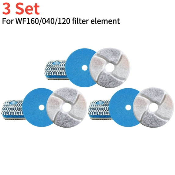 1/3set Cat Water Fountain Filters Replacement Activated Carbon Filter Element Cat Water Drinking Fountain Filter Pet Accessories (3Pack E)