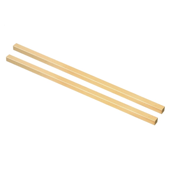1/3x1/3x10" C36000 Brass Square Bar, 2 Pcs Solid Square Mill Stock, Brass