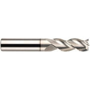 1/4", 1/2" LOC, 1/4" Shank Diam, 2-1/2" OAL, 3 Flute, Solid Carbide Square End Mill