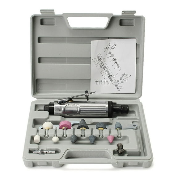 1/4 + 1/8 Inch Air Compressor Die Grinder Kit 3/6mm Shank Mounted Stones Grinding Polishing Engraving Tools Set Pneumatic Tools