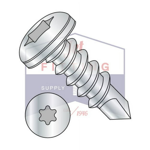 1/4-14 x 1 1/4" Self-Drilling Screws | Six-Lobe (Torx) | Pan Head | 18-8 Stainless Steel (Quantity: 400)