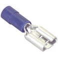 thumbnail image 1 of 1/4" (16-14) Female Disconnect Crimp Terminal Blue 50 Pcs., 1 of 1