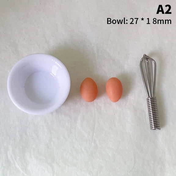 1/4/17PCS Egg With Tray Dollhouse Kitchen Toy Doll Accessories Gift Playing House Miniature Simulation Food Scene Model