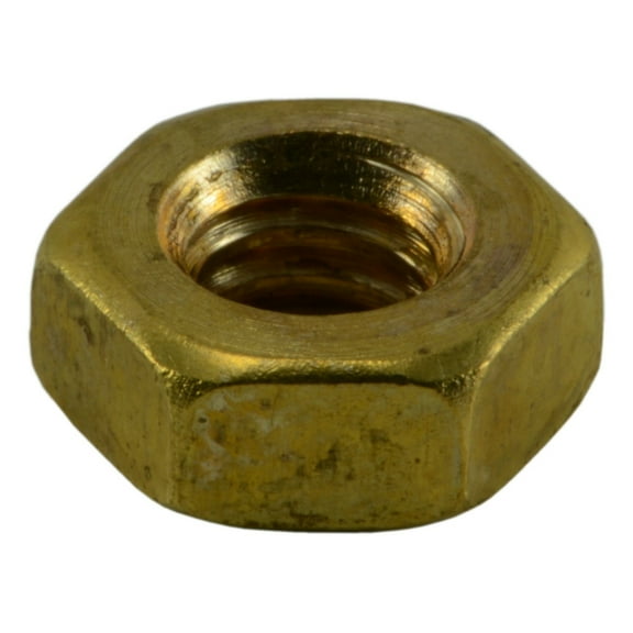 1/4"-20 Brass Coarse Thread Hex Machine Screw Nuts MSNB-067