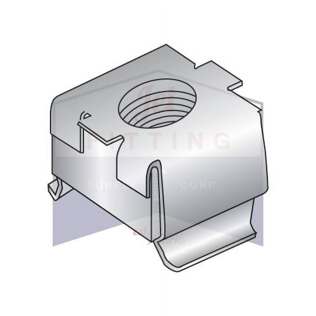 1/4-20 Cage Nuts | Free Floating Square Nut within a Spring Steel Cage | Square Nut: Class 304 J3 Stainless Steel | Cage: Class 304 3/4-Hard Stainless Steel | C7941SS-1024-2 (Quantity: 500)