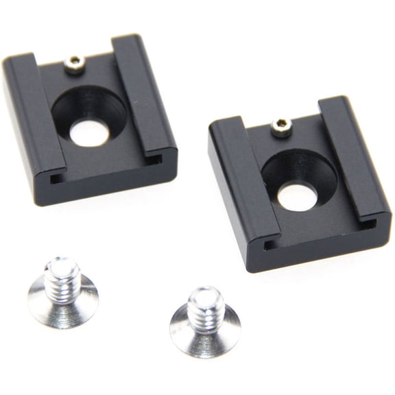 CAMVATE 1/4"-20 Mount to Shoe Adapter, 2-Pack