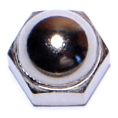 1/4"-20 Nickel Plated Steel Coarse Thread Acorn Cap Nuts (10 pcs.)