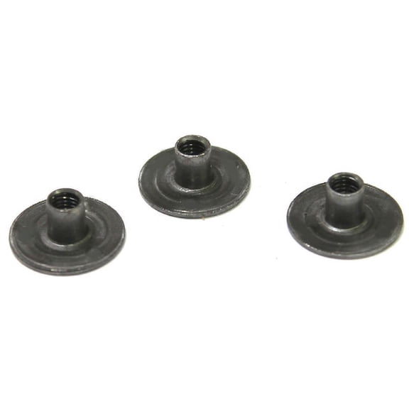 1/4-20 Round Base Weld Nuts / No Projections / Steel / Plain / 5/16" Barrel Height - 1000 Piece Carton