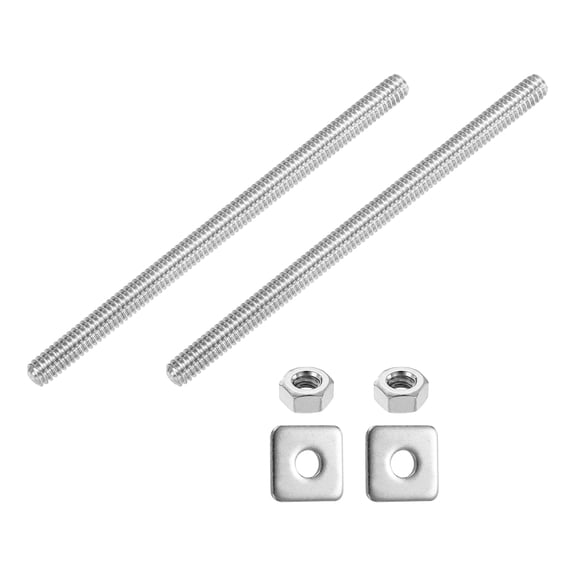 1/4"-20 UNC Fully Threaded Rod, 2Pack 304 Stainless Steel 4.3" Screw with Washer