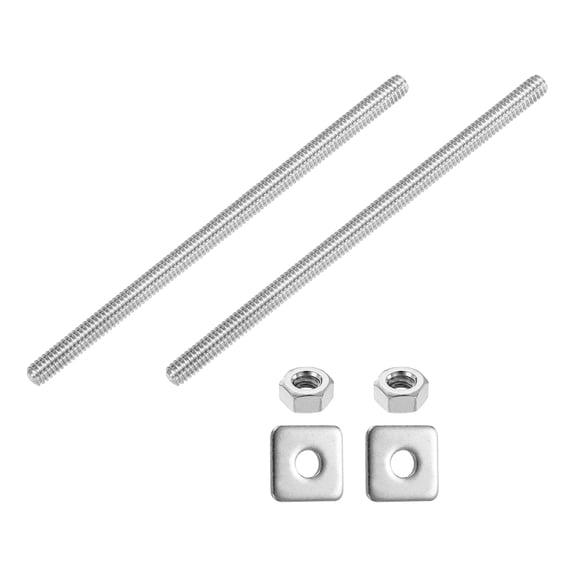 1/4"-20 UNC Fully Threaded Rod, 2Pack 304 Stainless Steel 5.1" Screw with Washer