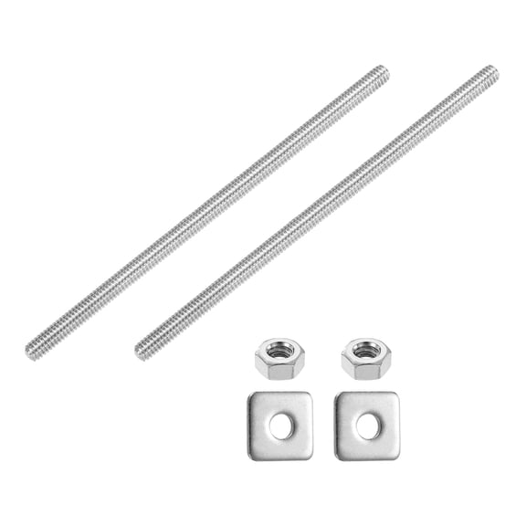 1/4"-20 UNC Fully Threaded Rod, 2Pack 304 Stainless Steel 5.9" Screw with Washer