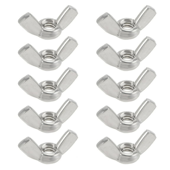 1/4"-20 Wing Nuts 304 Stainless Steel Shutters Butterfly Nut Hand Twist Tighten Fasteners Parts 10 pcs