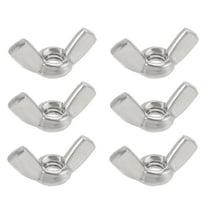 1/4"-20 Wing Nuts 304 Stainless Steel Shutters Butterfly Nut Hand Twist Tighten Fasteners Parts 6 pcs