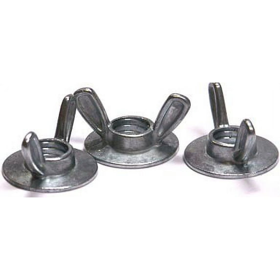 1/4-20 X 7/8 X 1 1/8 Washer Base Wing Nuts / Die Cast Zinc Alloy - 1000 Piece Carton