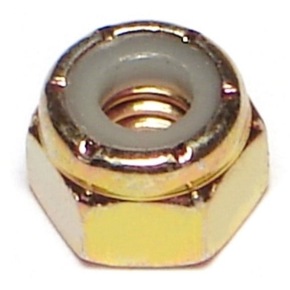 1/4"-20 Zinc Plated Grade 8 Steel Coarse Thread Nylon Insert Lock Nuts LNS8-099