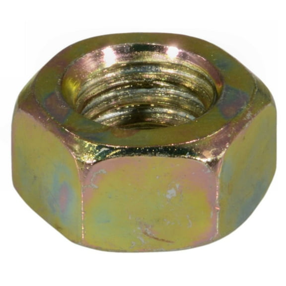1/4"-20 Zinc Plated Steel Coarse Thread Left Hand Hex Nuts (12 pcs.)